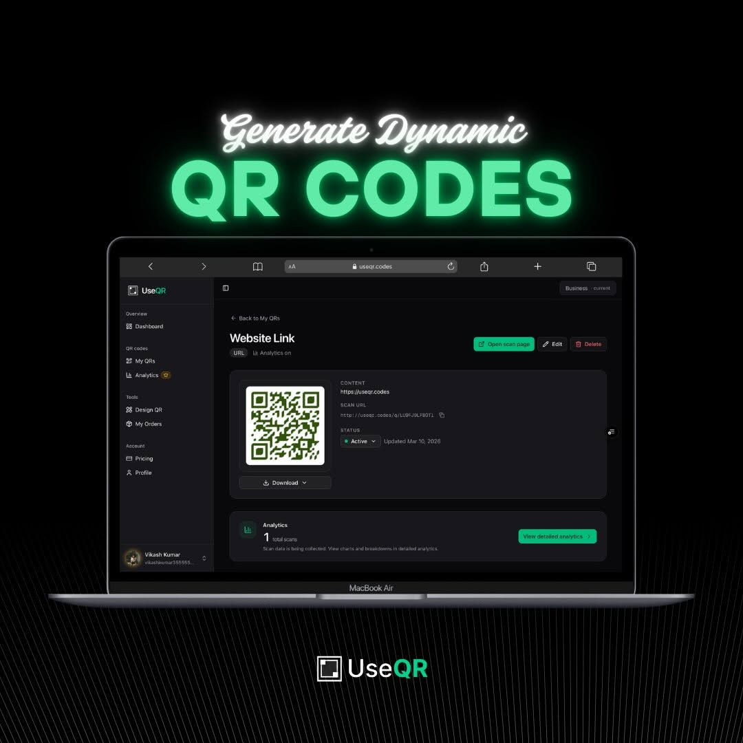 Create dynamic QR codes center medium UseQR – Create and generate dynamic QR codes