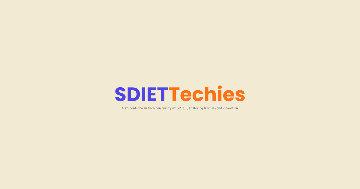 banner SDIETTechies Logo